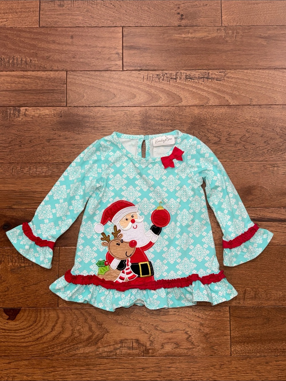 Emily Rose Girls Christmas Holiday Tunic Long-Sleeve Shirt - Size 3T